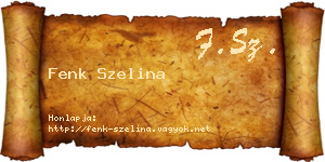 Fenk Szelina névjegykártya